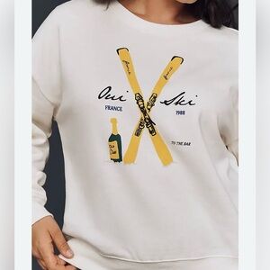 NWT Maeve x Jordan Nickson Ski Club Graphic Sweatshirt